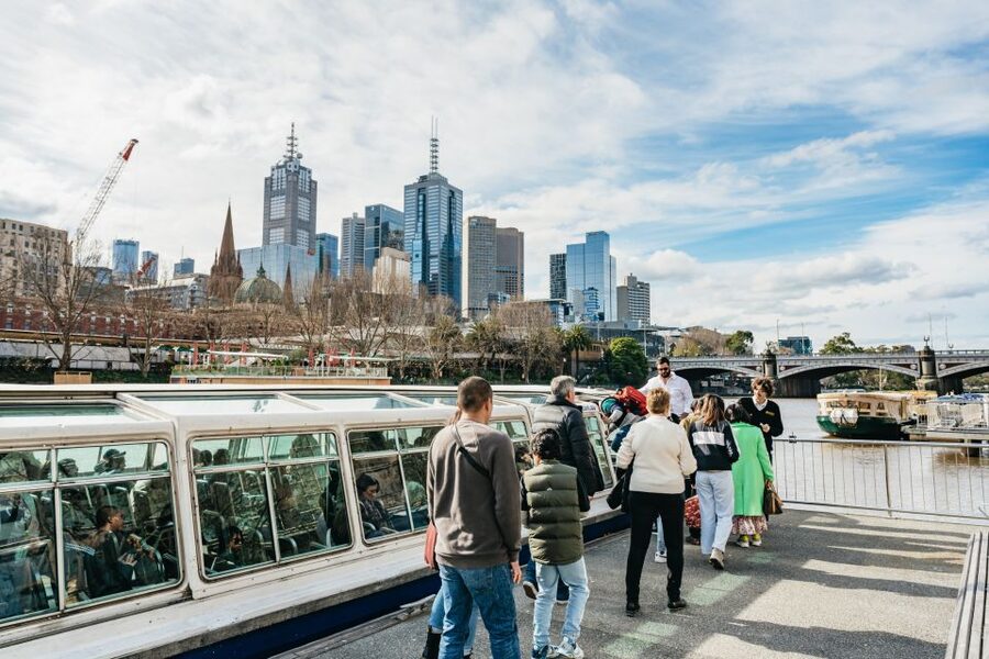 Melbourne: 1-Hour Gardens and Sporting Precinct River Cruise - Leaving Southgate beneath Princes Bridge