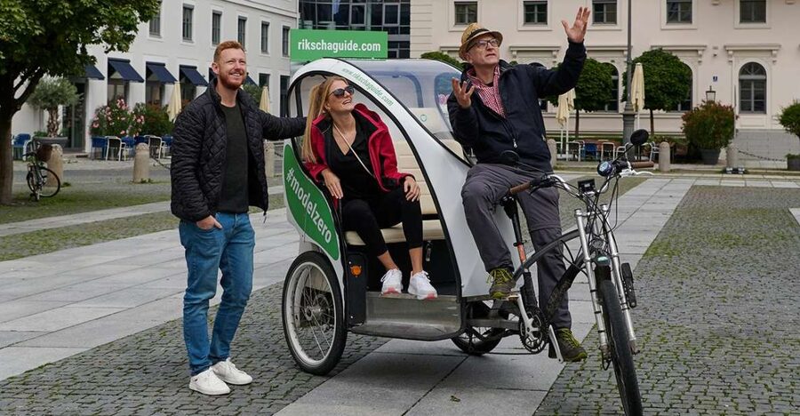 Munich: Old Town and English Garden Rickshaw Tour - Seating, children, and the 100-centimeter bench