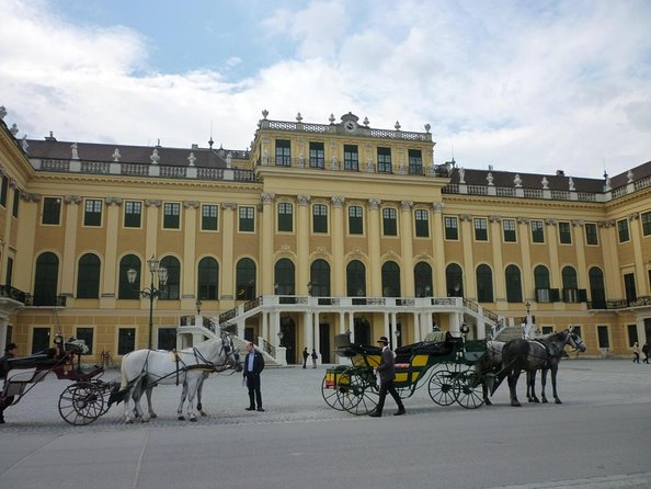 Schönbrunn Palace and Gardens Tour - Walking the formal gardens and looking toward the Gloriette