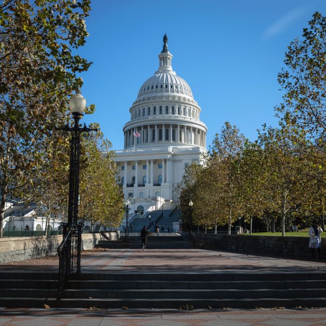 Washington: Cherry Blossom Tour - The White House from a sightseeing route